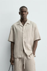 MEN 100% LINEN RELAXED FIT SHIRT