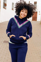 SUGARHILL WOMENS RETRO 70S SPORTS HOODIE