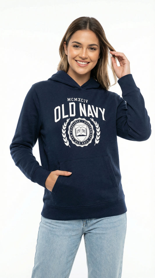 OLD NAVY Womens Chest Printed Hoodie