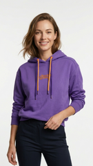 STICH & SOUL WOMENS DOUBLE DRAWSTRING EMBROIDED HOODIE