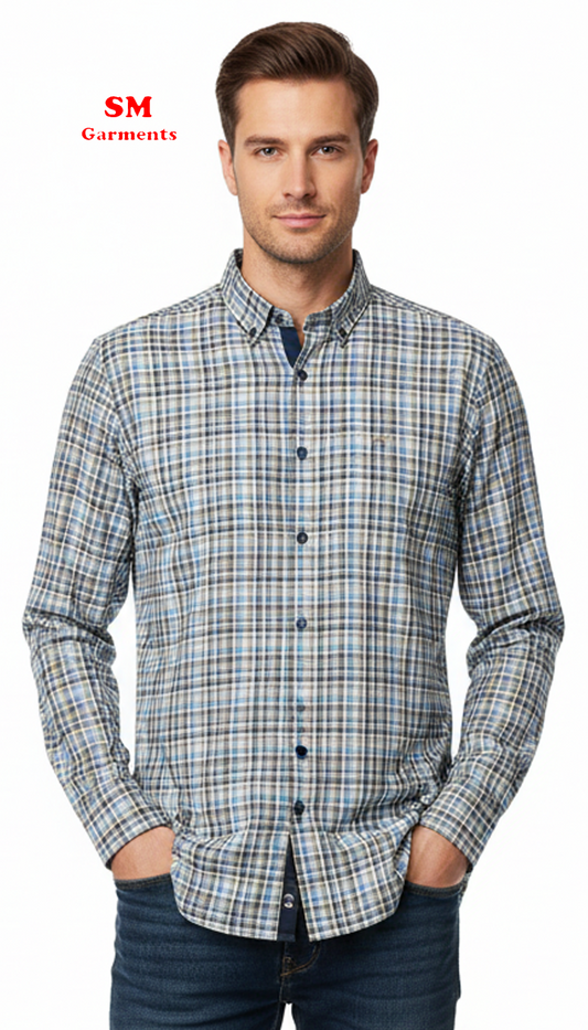 REDMOND Casual Men's Checkered Shirt