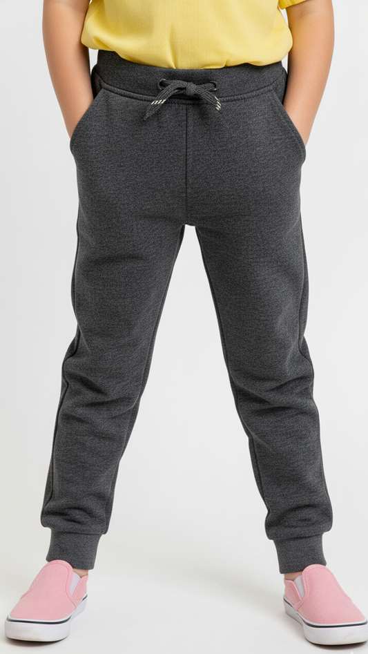 FREE PLANET KIDS GREY TEXTURED TROUSER