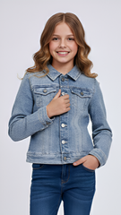 DL Girls Manning Ice Blue Denim Jacket