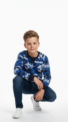 BOYS Blue Camo Sweatshirt