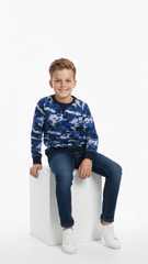 BOYS Blue Camo Sweatshirt