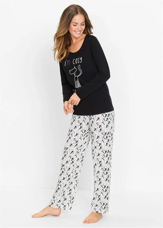 Bonprix Cat Printed Night Suit