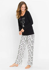 Bonprix Cat Printed Night Suit