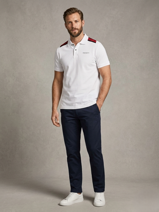 London White Regular Fit Polo T-Shirt