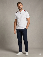 London White Regular Fit Polo T-Shirt