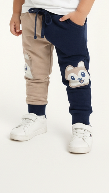 PRENATAL Boys Two Tone Animal Pockets Trouser