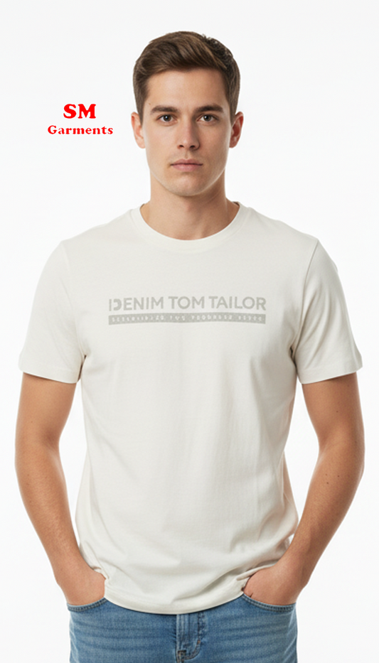 DENIM TOM TAILOR MENS BASIC FIT PRINTED TSHIRT