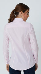 Beverly Hills Polo Club Womens Pink/White Stripes Shirt