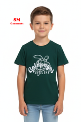 COOL CLUB Kids Dark Green Sea Turtle Ocean Graphic Tee