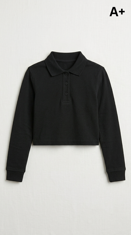 YOUTH A+ GIRLS CROPPED POLO