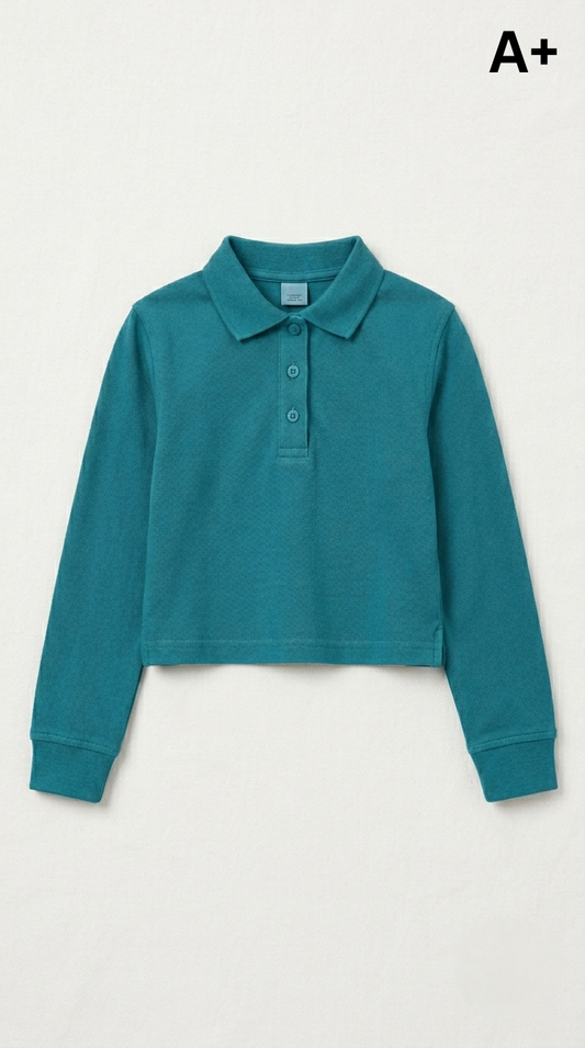 YOUTH A+ GIRLS CROPPED POLO