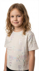 M&S Girls Metallic Print T Shirt