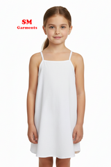 GIRLS WHITE SEERSUCKER DRESS