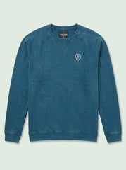 Boys' Casual Cotton-Blend Fleece Crewneck Sweatshirt – Teal Blue