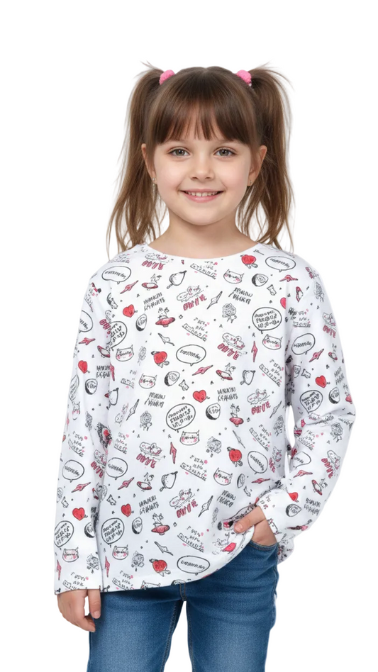 PRIMARK GIRLS PRINTED T SHIRT