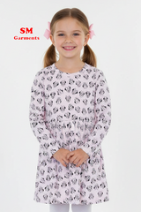 GIRLS CARTOONIC CHARACTER PRINTED DRESS