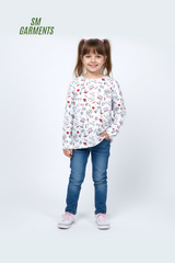 PRIMARK GIRLS PRINTED T SHIRT - ALL OVER PRINT