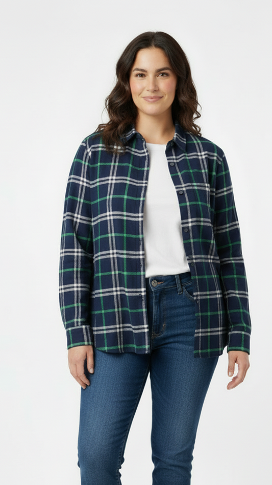 PULP & CURVE WOMENS CHECK SHIRT