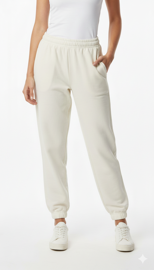INEXTENSO WOMENS OFFWHITE PLUSH TROUSER