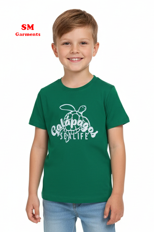 COOL CLUB Kids Green Sea Turtle Ocean Graphic Tee