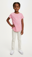 M&S Girls' Pink Floral Sparkle Tee - Cute Blossom Print