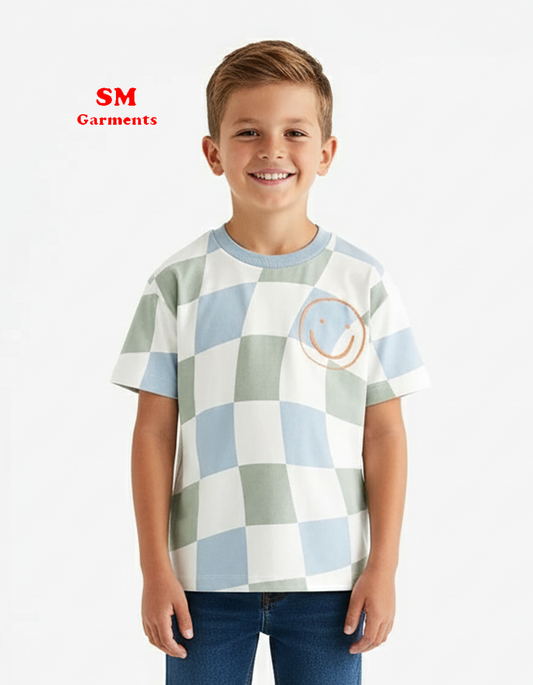 CHESS PRINT BOYS TEE