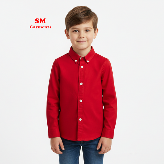 BUTTON DOWN PLAIN BOY SHIRT