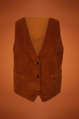 DOPPELGANGER Women's regular fit waistcoat in cotton corduroy