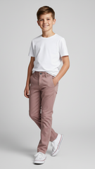 لڑکوں کے لیے بنیادی کپاس کا پینت لگائیں۔