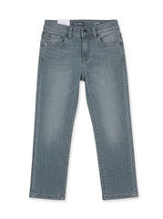 DL Girls Slate Grey Washed Slim Fit Stretch Denim Jeans