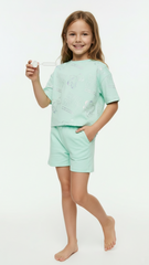 M&S Girls' Metallic Teddy Bear "Why Not?" T-Shirt