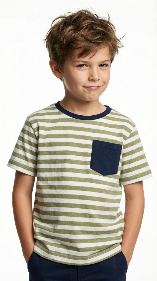 PRENATAL Boys Striped With Pocket T-shirt