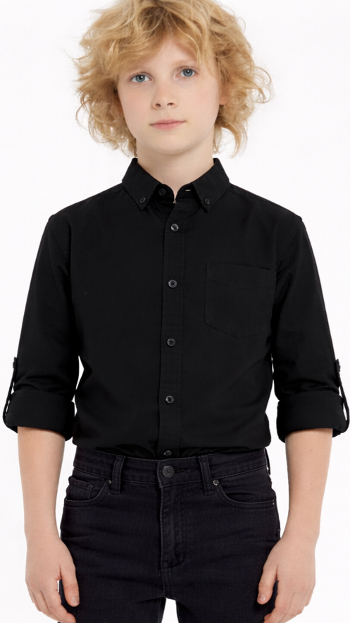 میری CHICCO بوائز کالی بناوٹ والی شرٹ