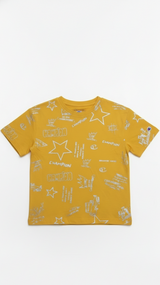 M&S Girls Metallic Print T Shirt