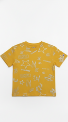 M&S Girls Metallic Print T Shirt