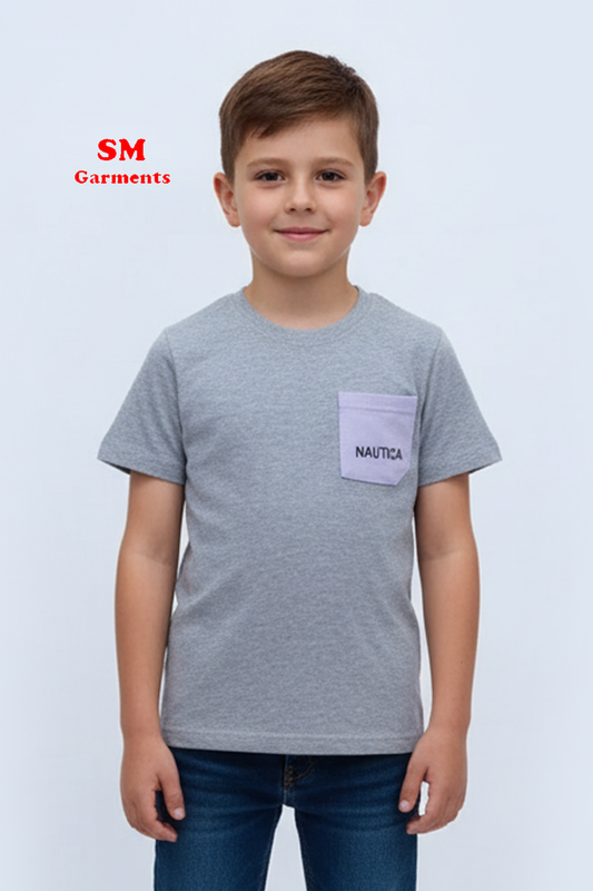 NAME IT Boys Plain T-Shirt With Front Pocket
