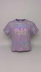 M&S Girls Impossible is Possible Metallic Print T Shirt