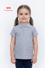 TOP TOP KIDS DOTED GRAY POLO