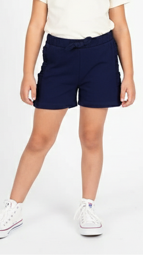 GIRLS NAVY BLUE FRILS SHORT