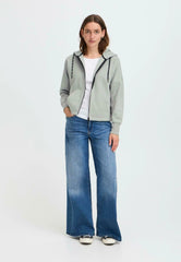 BLEND OXMO خواتین کی زپ اپ سویٹ شرٹ