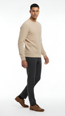 PB STWD Mens Beige Textured Sweatshirt
