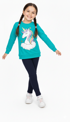 H&M لڑکیاں ہلکی سبز بلیوں کی ٹانگیں