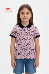 TOP TOP GIRLS PRINTED POLO