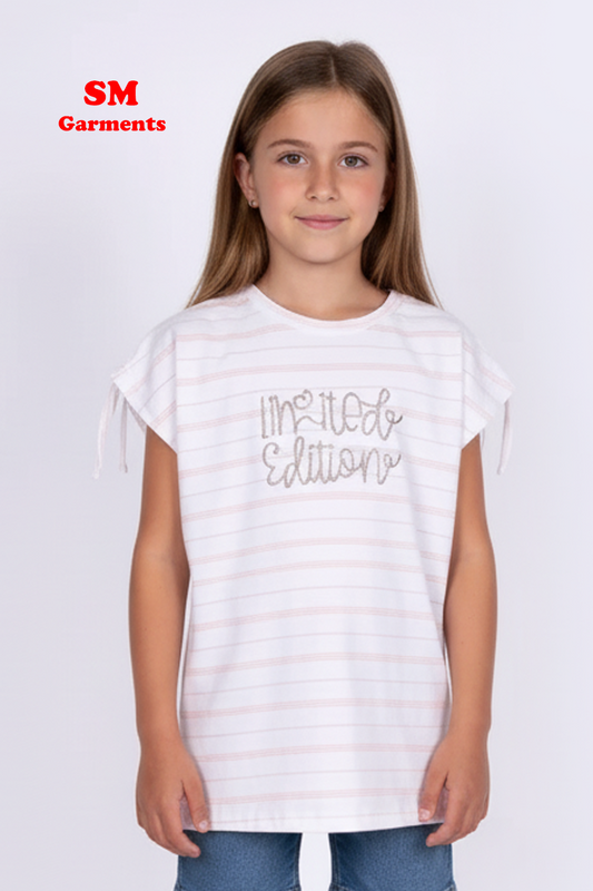 DU PAREIL GIRLS STRIPED TEE