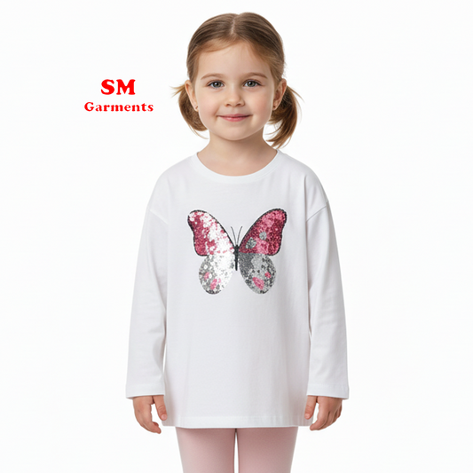 PEPCO LITTLE KIDS Long Sleeves Butterfly T-Shirt