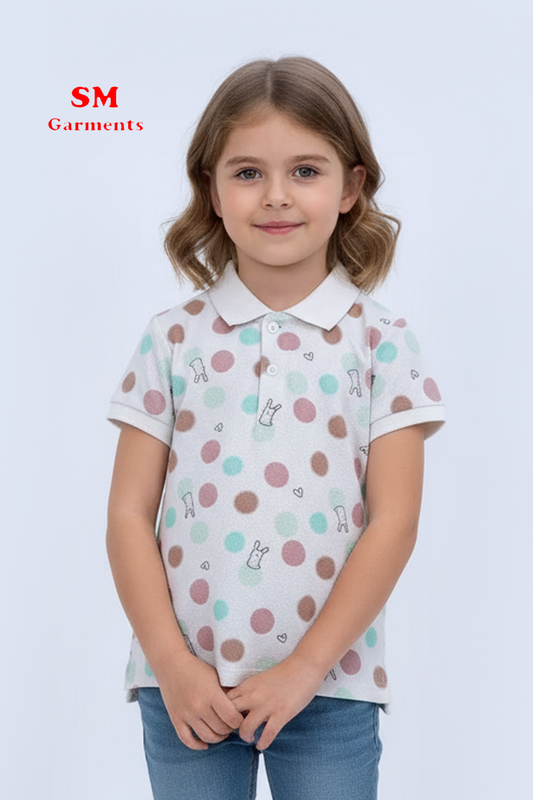 TOP TOP GIRLS Printed Polo
